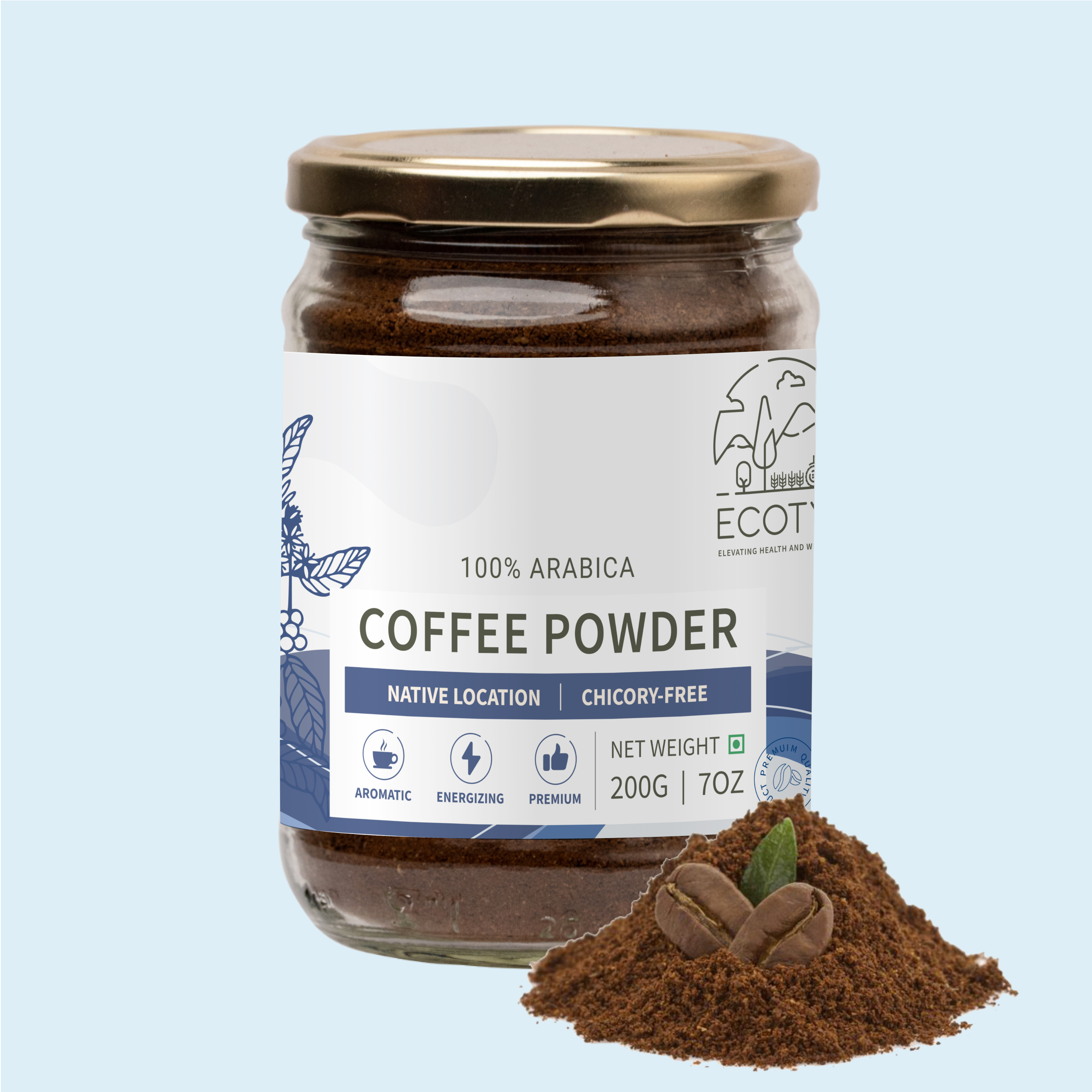 Ecotyl Coffee Powder | 100% Arabica | Strong Flavour & Rich Aroma | 200g